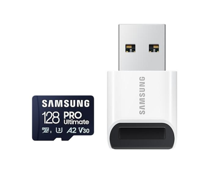 Karta pamięci Samsung 128GB microSDXC PRO Ultimate 200MB/s z czytnikiem (2023)